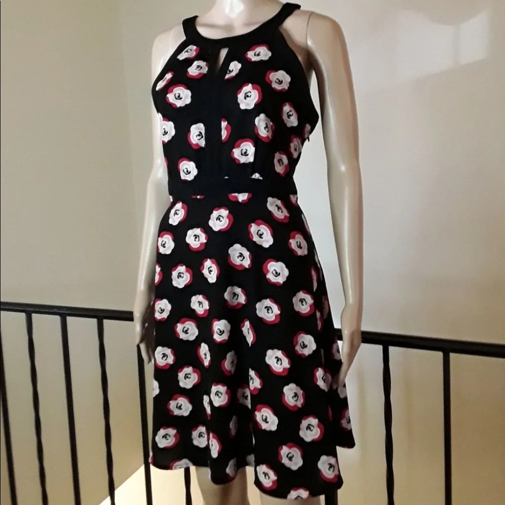 Elle A-line Black Floral
Dress